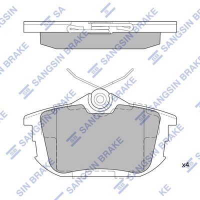 Колодки тормозные задние SANGSIN SP1531