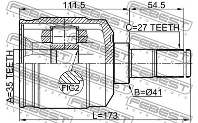 ШРУС внутренний левый FEBEST 1211CMLH