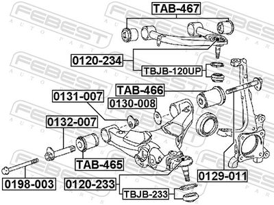 Гайка TOYOTA 4845234011