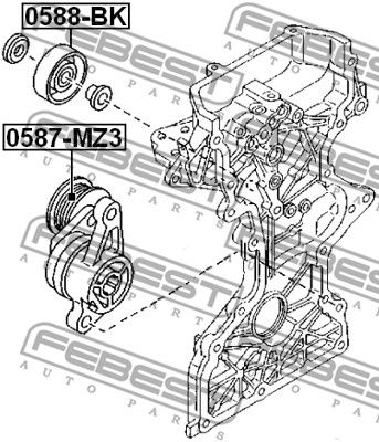 Ролик ремня приводного Hyundai/Kia 252872C000