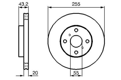 Диск тормозной BOSCH 0986479012