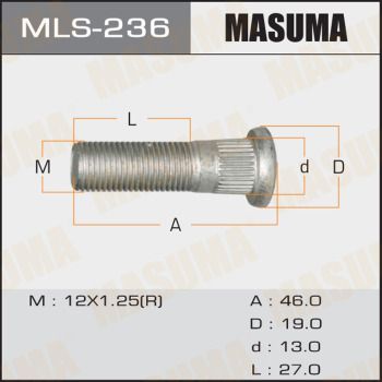 Шпилька колесная Masuma MLS236