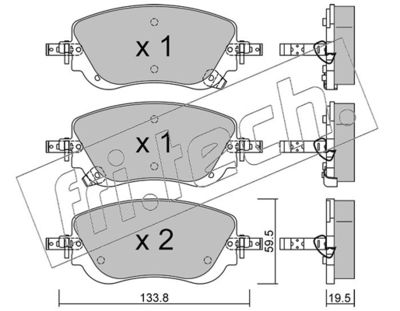 Комплект колодок для дискового тормоза TRUSTING 13250