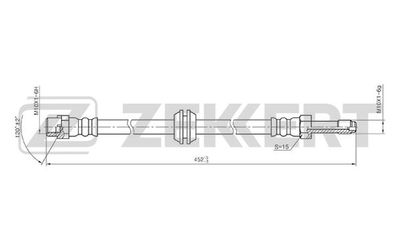 Шланг тормозной передний Zekkert BS9279