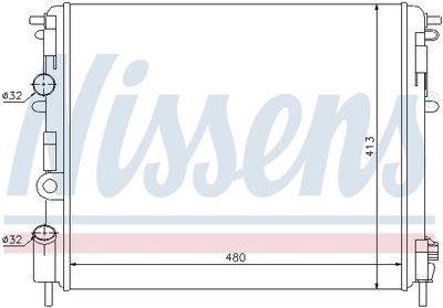 Радиатор системы охлаждения NISSENS 63809