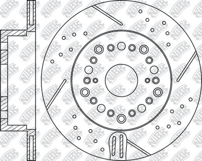 Диск тормозной задний вентилируемый NIBK RN1488DSET
