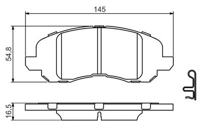 Комплект колодок для дискового тормоза BOSCH 0986494575