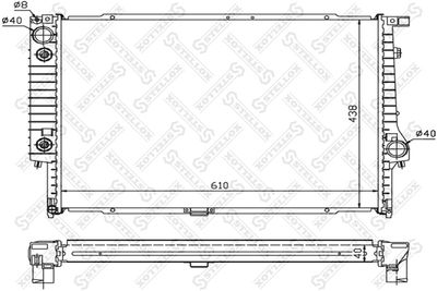 Радиатор охлаждения двигателя STELLOX 1025415SX