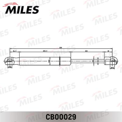 Амортизатор багажника Miles CB00029