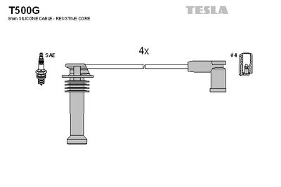 Провод высоковольтный TESLA T500G