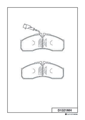 Колодки тормозные передние с антискрипной пластиной MK KASHIYAMA D1321MH