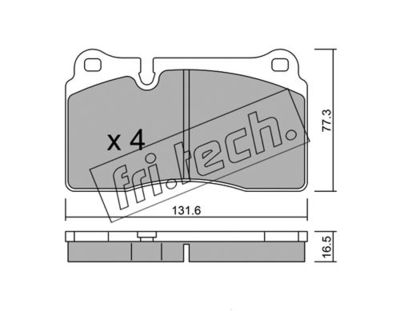 Комплект колодок для дискового тормоза TRUSTING 6750