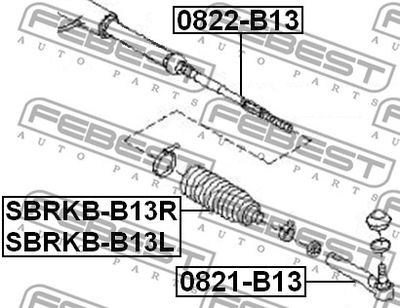Пыльник рулевой рейки FEBEST SBRKBB13R