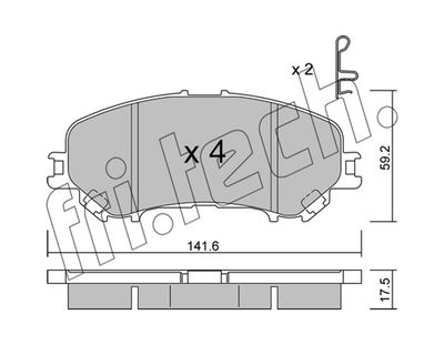 Комплект колодок для дискового тормоза TRUSTING 10341