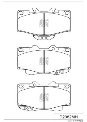 Колодки тормозные дисковые передние MK KASHIYAMA D2082MH