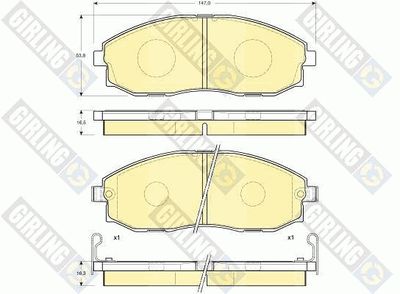 Колодки тормозные дисковые передние комплект KOTL 3301KT