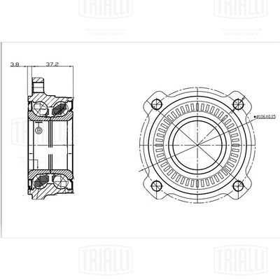 Ступица задняя с подшипником TRIALLI MR2680