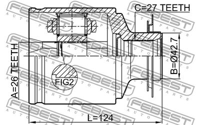 ШРУС внутренний правый FEBEST 1411NARH