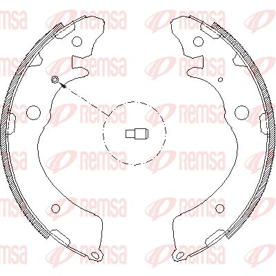 Колодки тормозные барабанные REMSA 438300