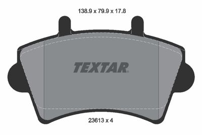 Колодки тормозные дисковые передние TEXTAR 2361301