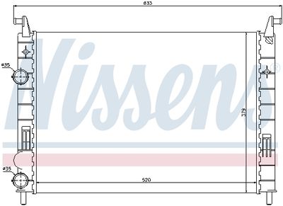 Радиатор системы охлаждения NISSENS 61683