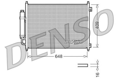 Радиатор кондиционера с осушителем DENSO DCN46001