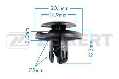Клипса крепежная Zekkert BE2318