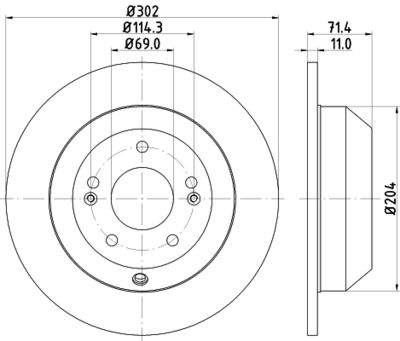 Диск тормозной задний Nisshinbo ND6066K