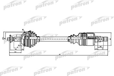 Полуось левая PATRON PDS0144