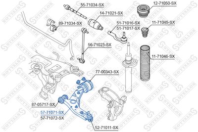 Рычаг подвески левый STELLOX 5771071SX