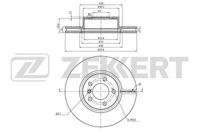 Диск тормозной передний Zekkert BS5880