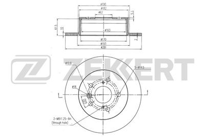 Диск тормозной задний Zekkert BS5431