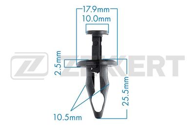 Клипса крепежная Zekkert BE2089