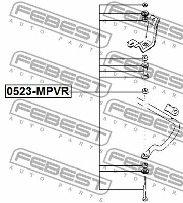 Тяга стабилизатора заднего FEBEST 0523MPVR