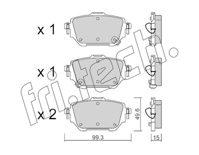 Комплект колодок для дискового тормоза TRUSTING 12360