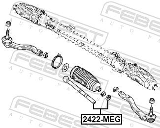Тяга рулевая FEBEST 2422KAN