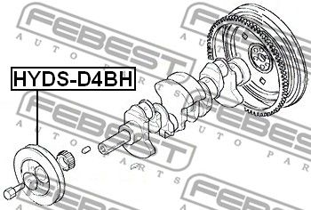 Шкив коленвала FEBEST HYDSD4BH