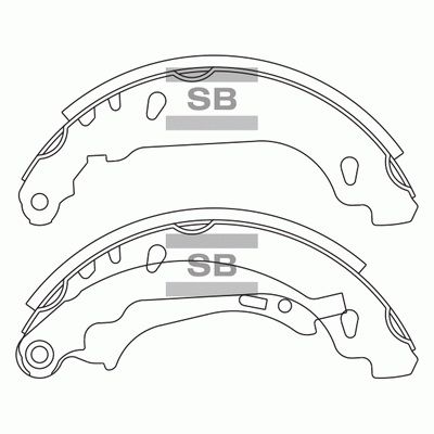 Колодки тормозные барабанные SANGSIN SA157