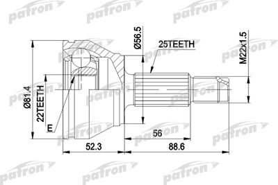 ШРУС наружный комплект PATRON PCV1192