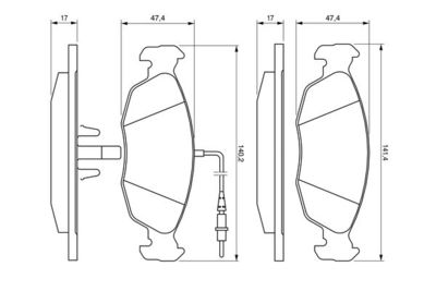 Колодки тормозные дисковые BOSCH 0986461764
