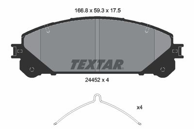 Колодки тормозные дисковые передние TEXTAR 2445201