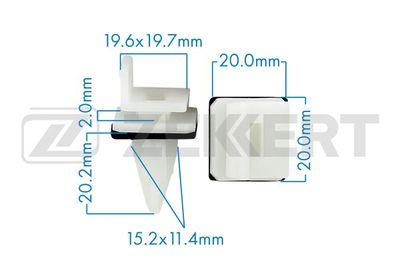 Клипса крепежная Zekkert BE2096