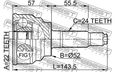 ШРУС наружный FEBEST 0510001