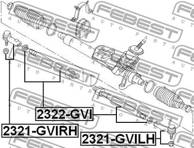 Наконечник рулевой левый FEBEST 2321GVILH