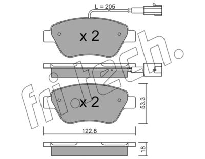 Комплект колодок для дискового тормоза TRUSTING 3303