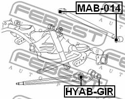 Сайлентблок заднего рычага FEBEST HYABGIR