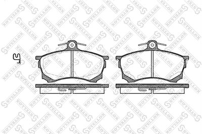 Колодки дисковые передние с антискрипными пластинами STELLOX 593000BSX