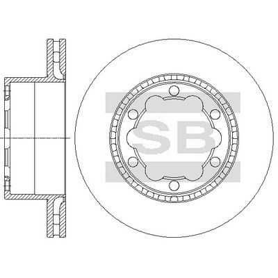 Диск тормозной задний вентилируемый SANGSIN SD5603