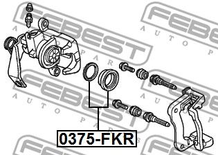 Ремкомплект тормозного суппорта заднего FEBEST 0375FKR