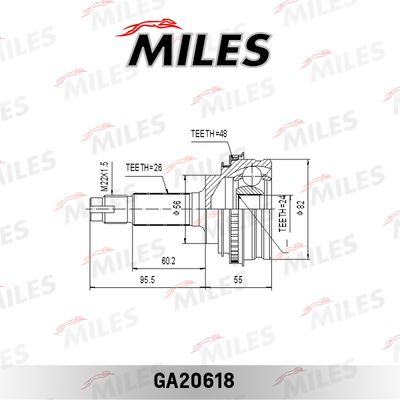 ШРУС наружный Miles GA20618